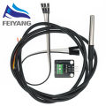 DS18B20 Temperature Sensor Module Kit Waterproof 100CM Digital Sensor Cable Stainless Steel Probe Terminal Adapter For Arduino. 