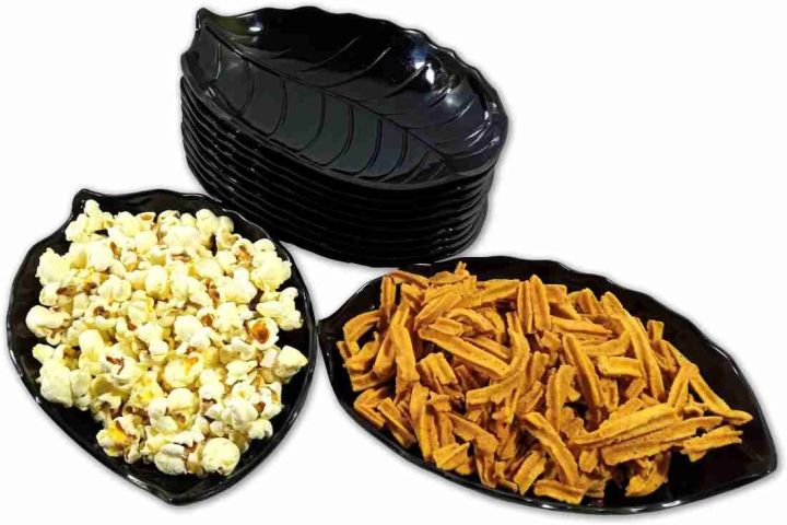 2 in 1 Big and Small Melamine Leaf Shape Dishes | Daraz.lk