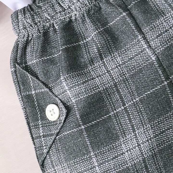 6-to%2036-month-old%20newborn%20baby%20boys%20summer%20white%20lapel%20cardigan%20short-sleeved%20tie%20with%20plaid%20suspenders%20shorts%20gentleman%20suit%20-%20Image%205