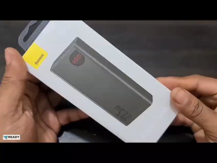 Baseus Adaman 22.5W 20000mAh Metal Digital Display Power Bank – Fast Charging QC3.0 PD3.0, Dual USB + Type-C Output, Smart LED Screen, Quick Recharge External Battery for iPhone, Samsung, Xiaomi, Huawei & All Devices – Black