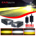 Ultra-thin Mini Driving Lights LED Auxiliary for Motorcycle Headlight Projector Lens Bi LED Matrix Headlamp Dual Colors  Beam. 