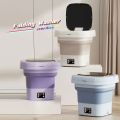 Portable Foldable Washing Machine With LCD Display Mini Underwear Sock Centrifuge 9L. 