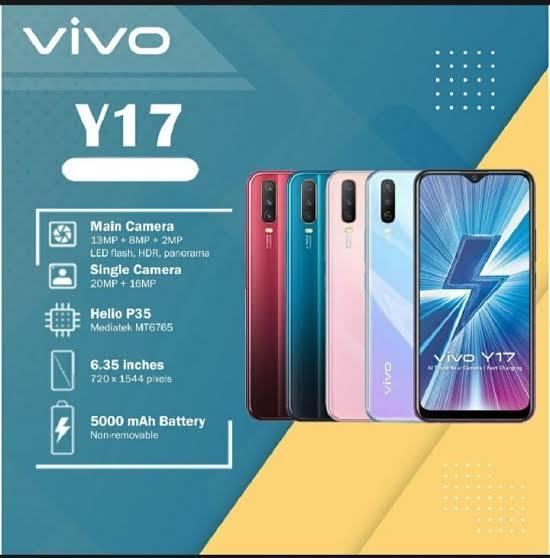 Vivo Y17 Phone | 4GB RAM 128GB Storage | 5000 MAH Battery | Dual Sim | 6 Inch Big Notch Display | FingerPrint Sensor | Fast Charging Option | PTA Approve × Memory Card Support | Box Charger & Phone | Mobile Phone On Installment