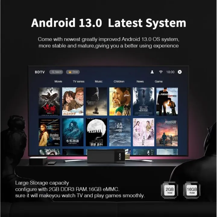 MX10%20F3%20Dongle%20TV%20Inteligente%204K%20Allwinner%20H313%2060fps%202G+16G%20Android%2013%20WiFi%206%20Control%20por%20Voz%20Smart%20TV%20Box%20-%20Image%204