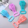 Penggosok Badan 60 gel silicone Alat penggosok Badan peeling back exfoliating hand wash gloves stretch out. 
