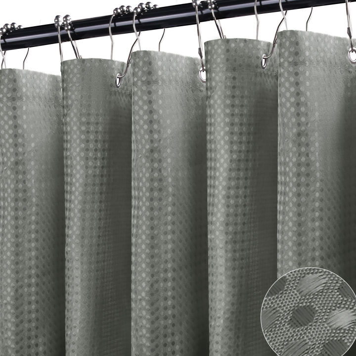 Waffle%20Shower%20Curtain%20Heavy%20Duty%20Mould%20Proof%20Resistant%20Shower%20Curtain%20for%20Bathroom%20Waterproof%20Luxury%20Shower%20Curtain%20with%2012Hooks%20-%20Image%207