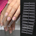 240pcs Matte Press On Nails Acrylic Tips Translucent Half Full Cover Artificial Nail Coffin Thin Long French Fake Tools Manicure. 