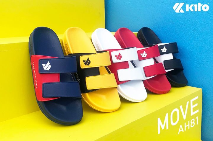 🔥Hot item🔥Fast delivery!!! Kito move twotone 100% genuine leather flip flops Ah 81 size: 36 - 45