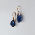 2 Pcs Gold-color Earrings Luxury Style Inlaid Faux Cat's Eye Stones Colorful Fashion Earrings.