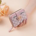 New Style Women's Wallet, Short, European and American PU High-end Coin Purse, Printed, Multi-card Slots, Small Wallet. 
