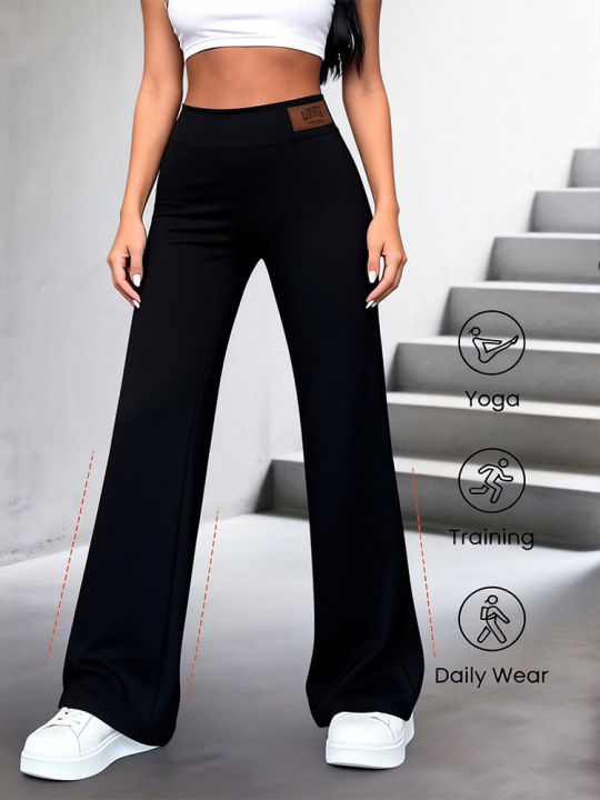 Womens%20High%20Waisted%20Straight%20Leg%20Pants%20Stretchy%20Black%20Solid%20Commuting%20Trousers%20Color%20Elegant%20And%20Essential%20For%20Office%20Wear%20Jeans%20-%20Image%205