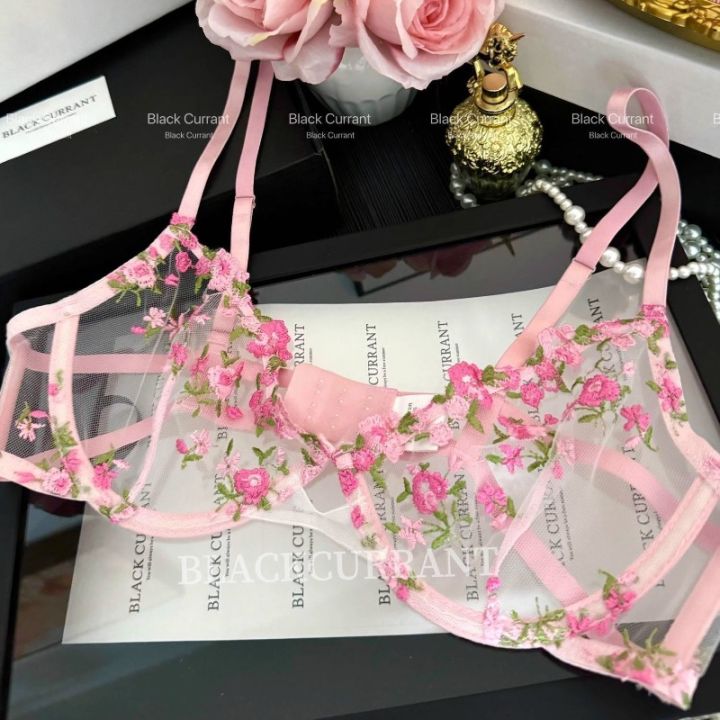 Women's%20French%20Embroidered%20Lace%20Set%20Sensual%20Mesh%20Bra%20Set%20&%20Brief%20Soft%20Underwire%20Unpadded%20Bralette%20Deep%20V%20Plunge%20Elegant%20Lingerie%20-%20Image%204