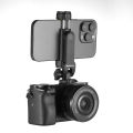 Camera Hot Shoe 360°Rotatable Phone Mount Holder Tripod With Cold Shoe For Mic Light Phone Clip For iPhone 12 Pro max Smartphone. 