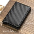 Carbon Fiber Slim Aluminum Men Wallet ID Credit Card Holder Mini RFID Wallet Automatic Pop Up Bank Card Case Black Wallet Purses. 