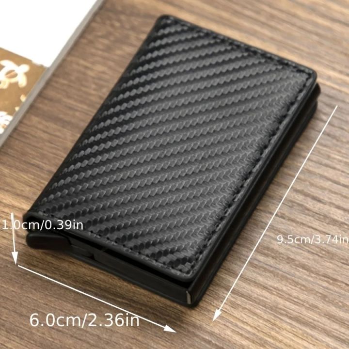 Carbon%20Fiber%20Slim%20Aluminum%20Men%20Wallet%20ID%20Credit%20Card%20Holder%20Mini%20RFID%20Wallet%20Automatic%20Pop%20Up%20Bank%20Card%20Case%20Black%20Wallet%20Purses%20-%20Image%203