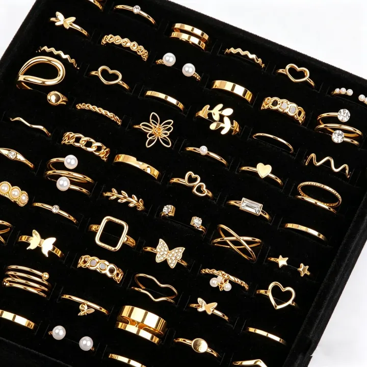 22/44Pcs/Set%20Fashion%20Simple%20Heart%20Flowers%20Leaf%20Rings%20Set%20For%20Women%20Mix%20Style%20Trendy%20Geometry%20Daily%20Jewelry%20Party%20%20-%20Image%203
