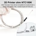 Ender 3 Thermistor 1m/39.4Inches, 3D Printer ohm NTC 100K 3950 Thermistor Temp Sensor Compatible for Creality Ender 3/Ender. 