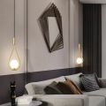 Copper Indoor LED Pendant Lamps with 7w G9 Light Bulb for Bedroom LED Chandelier Lights Fixtures Hanging Lighting for Corridor. 