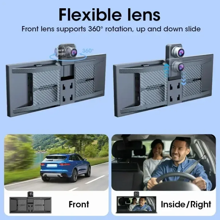 11.3%20inch%20Car%20Multimedia%20Player%204K%20360%C2%B0%20Rotating%20Camera%20Wireless%20Carplay%20Android%20Auto%20Dash%20Cam%20Video%20Recorder%20Dashboard%20Car%20DVR%20-%20Image%205
