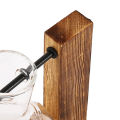 Creative Glass Desktop Planter Bulb Vase Wooden Stand Hydroponic Plant Container Home Tabletop Decor Vases.