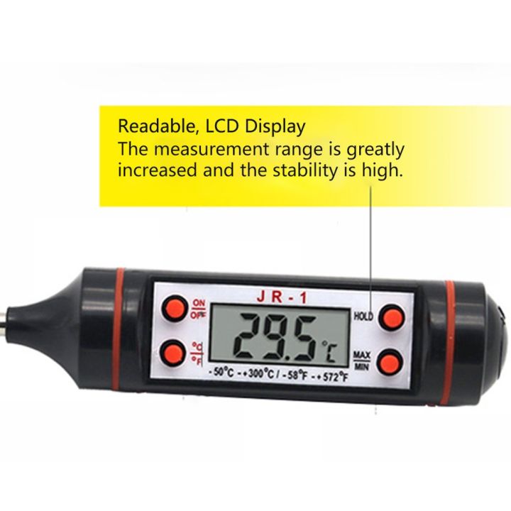 Stainless%20Steel%20Cooking%20Thermometers%20Temperature%20Test%20Pen%20-%20%20Kitchen%20Instant%20Read%20Backlit%20Food%20Thermometer%20with%20Long%20Probe%20&%20LCD%20Screen%20for%20Grill,%20Meat,%20Candy,%20BBQ,%20Milk%20and%20Bath%20Water%20-%20Image%206