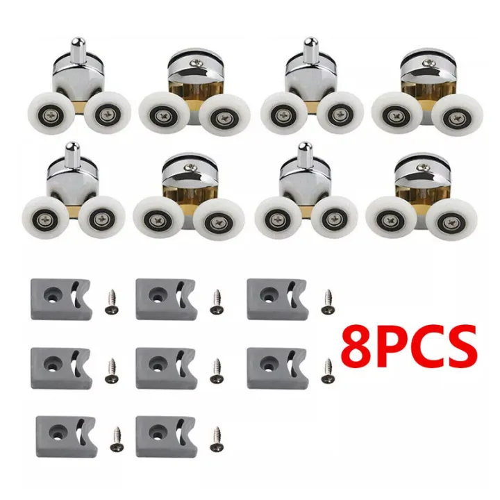 4/8Pcs%20Shower%20Screen%20Door%20Rollers%20Zinc%20Alloy%20Runners%20Wheels%20Twin%20Top%20Replacement%20Shower%20Wheel%20Runner%20Pulleys%20for%2012-14mm%20glass%20-%20Image%207