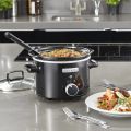 Crock-Pot CSC046 Slow Cooker, 2.4 Litre, Black, Stoneware, 2.4 liters. 
