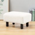 Small Rectangle Foot Stool, Velvet Fabric Footrest Ottoman Stool. 