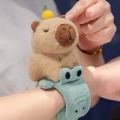 Kawaii Capybara Animal Slap Snap Wrap Bracelets Dog Cat Stuffed Animal Plush Toy Kid Cute Hand Ring Wristband Creative . 