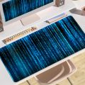 Matrix Binary Code  Floor Mat 80x30cm XL Lockedge Office Computer Desk Mat Table Keyboard Big Mouse Pad Laptop Cushion Non-slip. 