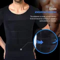 BurVogue Mens Slimming Body Shaper Seamless Compression Shirt Tummy Control Slimmer Shapewear Gynecomastia Undershirt. 