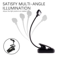 Adjustable LED Clip-On Desk Lamp Battery Powered Flexible Study Reading Battery Learning Book Lamp Portable Bedroom Light. 