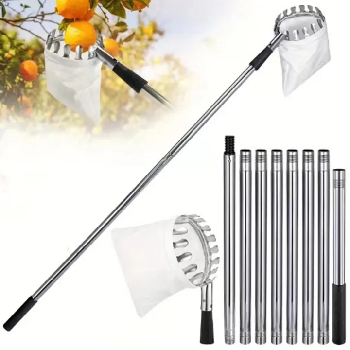 Stainless%20Steel%20Splicing%20Rod%20Fruit%20Picker%201.6/2.4/3.2/4M%20Telescopic%20Pole%20High%20Tree%20Orchard%20Picking%20Tool%20For%20Farm%20Garden%20Supplies%20-%20Image%204