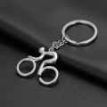 1pcs Sport Man Keychain Metal Bicycle Bike Cycling Riding Keyring  Key Chains Hanging Accessories. 