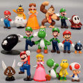 6-18pcs/set Super Mario Bros PVC Action Figure Toys Dolls Model Set Luigi Yoshi Donkey Kong Mushroom for kids birthday gifts. 