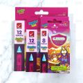 Master Art wax crayon 8 colors, 12 colors medium/12 colors jumbo size. 