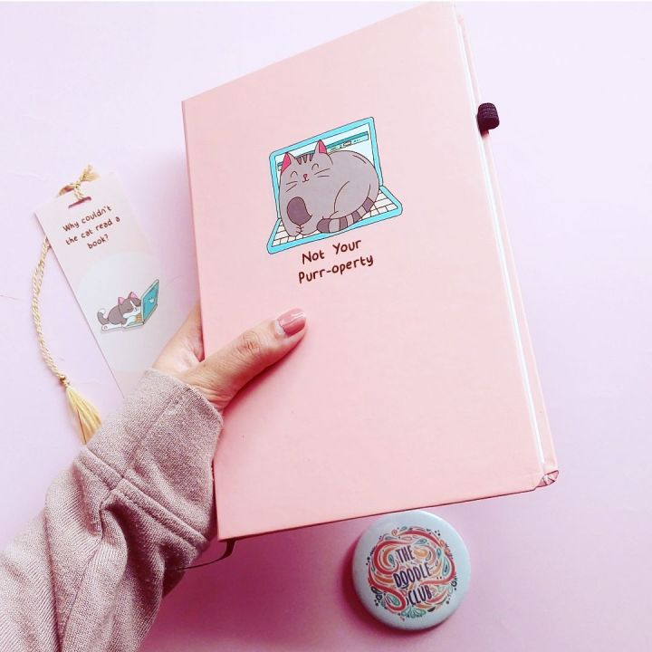 Pink%20Not%20your%20purroperty%20Blank%20Journal%20/%20Notebook/%20Diary%20/%20Blank%20Note%20book%20/%20Blank%20A5%20Pages%20-%20Image%203