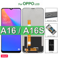 6.52" Display For  A16 A16S LCD Display Touch Screen,For CPH2269 CPH2271 Display Replacement with Frame,For OppoA16 Replace. 