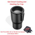 Smart Cooling & Heating Car Cup Holder | 2-in-1 Temperature Control | Portable Auto Cup Warmer & Cooler for Car | USB Powered. 