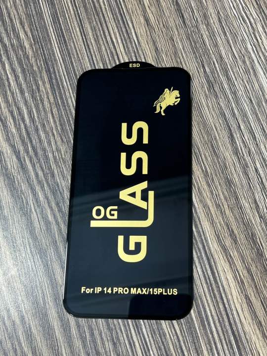 Iphone 14 Pro Max Curve OG Gorilla HD+ Black Border Glass Full Edge to Edge Tempered Screen Protector Premium Quality