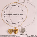 Romantic Heart Locket Pendant Openable Female Silver Color Stainless Steel Photo Frame Charm Necklace for Women Men Jewelry Gift. 