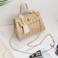 Trendy Fashion Women's Bbag New Personality Woven Handbag Temperament Kelly Bag Straw Woven Bag. 