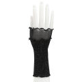 Women Hand Sleeve Wrist Cuffs Ruffled Floral Black Lace Elastic Bracelet Elegant Girls Wrist Gloves Thin and Breathable Decorate. 