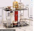Luxury Makeup Organizer Jewelry Lipstick Perfume Storage Tray Large-Capacity Cosmetic Storage Box. 