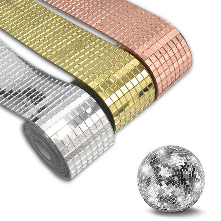 Mini Square Glass Mirrors Mosaic Stickers Self-Adhesive Craft Tile For DIY Handmade Disco Light Ball Party Supplies