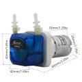 DC 12V 24V Small Peristaltic Dosing Pump Micro Self-priming Mute Liquid Water Pump BPT Tubing for Lab 12V DC Pump. 