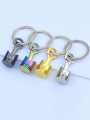 1Pc Mini Engine Piston Keychain, 3D Metal Design, Car/Motorcycle Piston Pendant, Car Mod Enthusiasts, Universal Keychain, Small. 