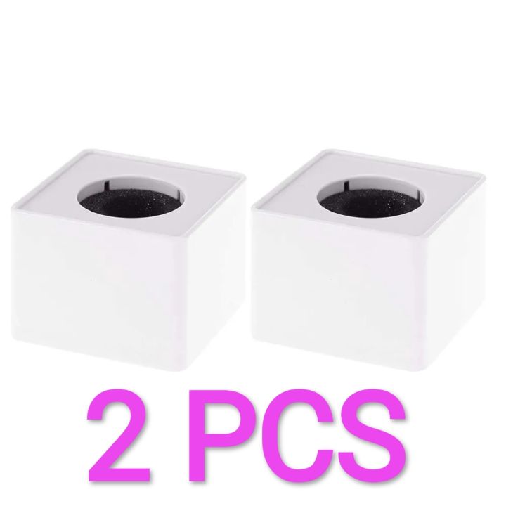 2 PCS  Portable ABS Microphone Flag - Cube Shaped Logo, Practical Station for Interviews