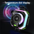 JS86 Portable Magnetic Semiconductor Phone Cooler with Digital Display RGB Lights 3 Mode Powerful Cooling Fan for Gaming Live. 