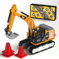 1/64 2.4G RC Excavator Engineering Vehicle Alloy Desktop RC Dump Truck Remote Control Excavator Engineering Car Toy HG4-301.